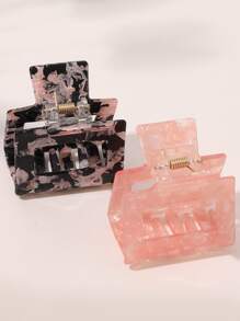 2 pezzi Fermagli per capelli eleganti con texture in acetato effetto marmo, adatti per feste del tè e balli, Molletta per capelli con molla per primavera/estate, accessori per capelli da donna per vacanze e outfit