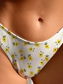 Floral Halter Underwire Bikini Set - Multicolor - View 4