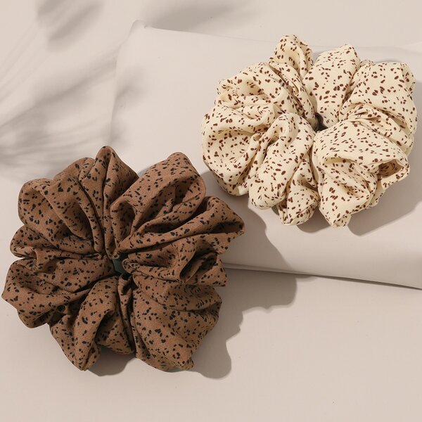 

2pcs Polka Dot Pattern Scrunchie, Multicolor