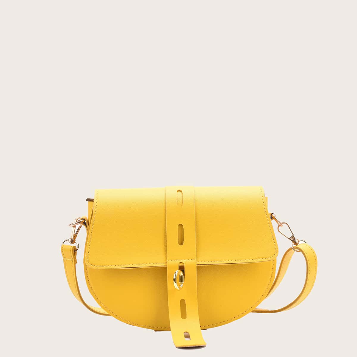 

Ring Buckle Saddle Bag, Yellow