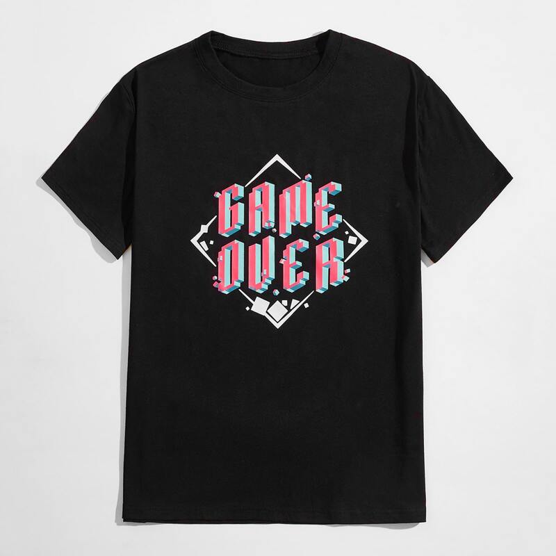 

Guys Letter Graphic Tee, Black