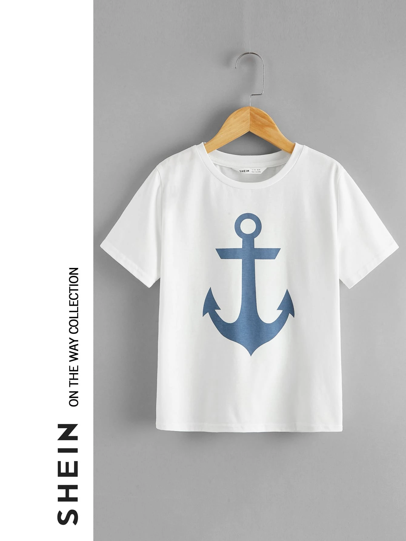 SHEIN Boys Graphic Print Tee - White - View 1