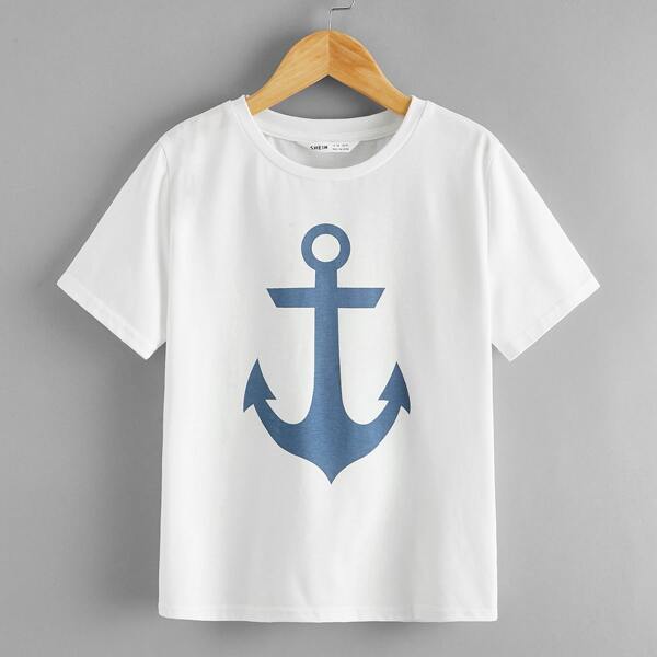 

Boys Graphic Print Tee, White