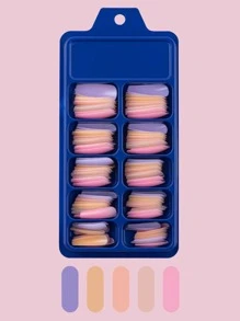 100 片长棺材假指甲压合指甲美甲用品指甲 - 彩色 - 查看 1