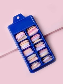 100 片长棺材假指甲压合指甲美甲用品指甲 - 彩色 - 查看 3