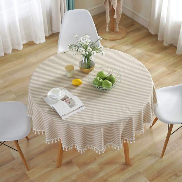 

Striped Pattern Tablecloth, Multicolor