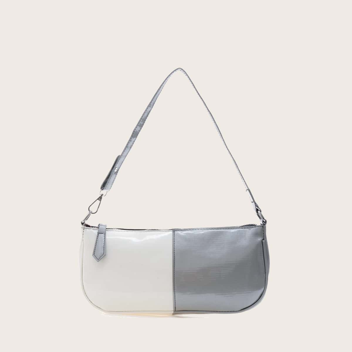 

Colorblock Baguette Bag, Multicolor