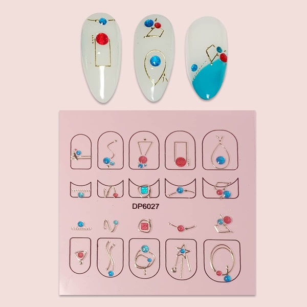 

1sheet Rhinestone Nail Art Decoration, Multicolor
