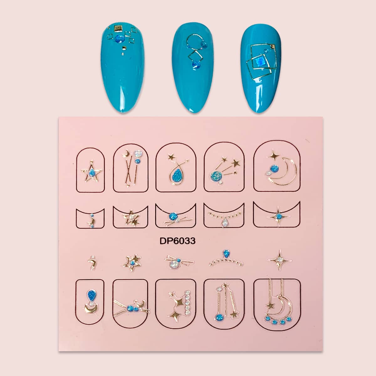 

1sheet Rhinestone Nail Art Decoration, Multicolor