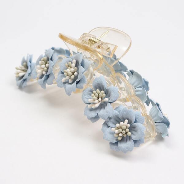 

Flower Decor Hair Claw, Multicolor