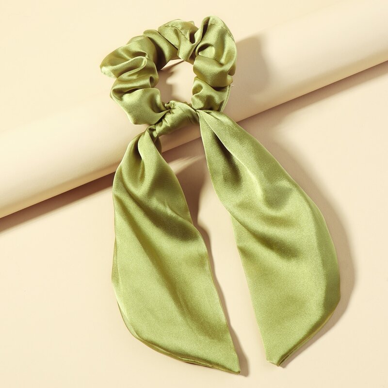 

Bow Knot Decor Scrunchie Scarf, Green