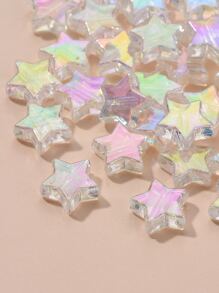 DIY Transparent Acrylic Beads Star AB Color Clear AB Star Beaded Jewelry Set - Clear - View 2