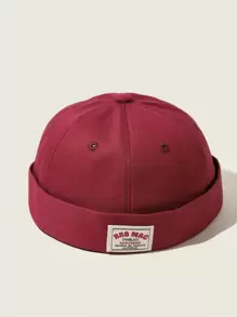 Topi Docker Grafis Pria - Burgundy - View 1