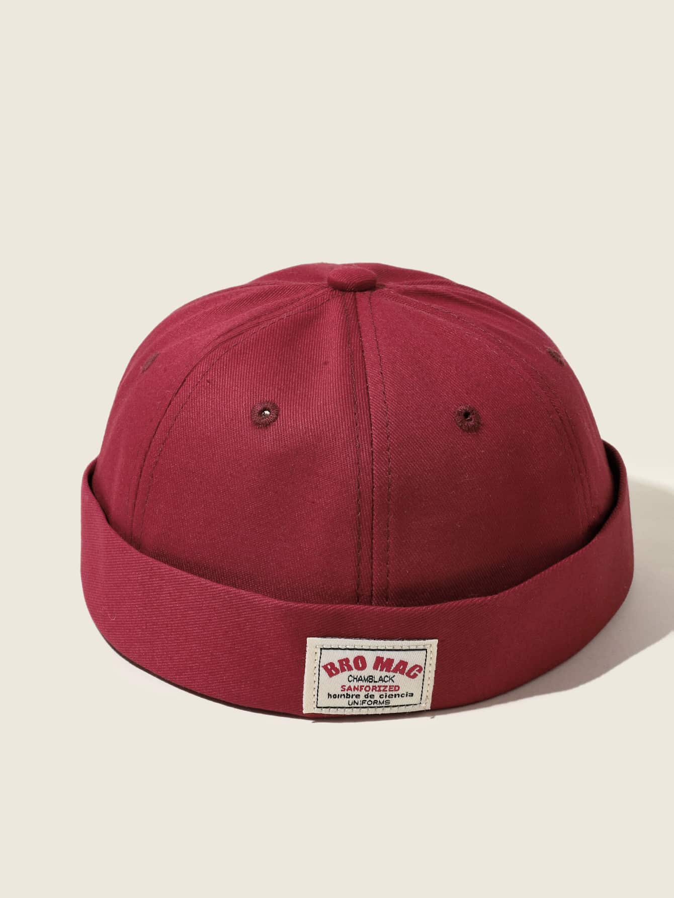 Topi Docker Grafis Pria - Burgundy - View 1