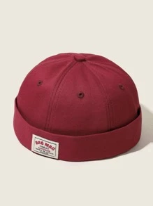 Topi Docker Grafis Pria - Burgundy - View 2