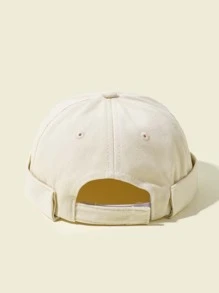 男士字母圖案搬運工人帽 - 米色 - 查看 3