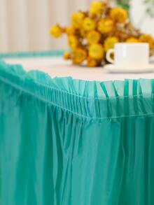 1入組素色桌半身裙 - 綠色 - 查看 6