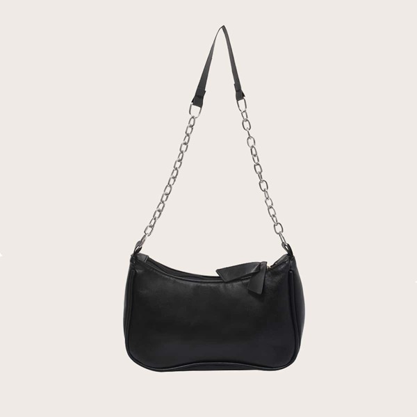 

Girls Minimalist Baguette Bag, Black