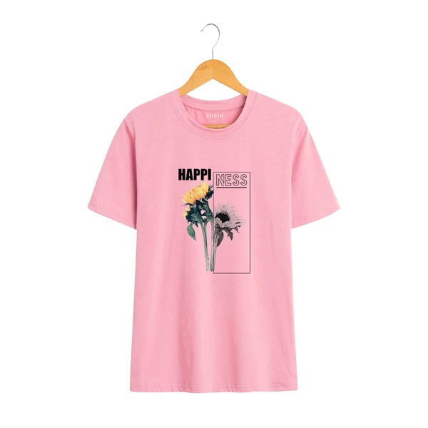 

Sunflower & Letter Graphic Tee, Pink