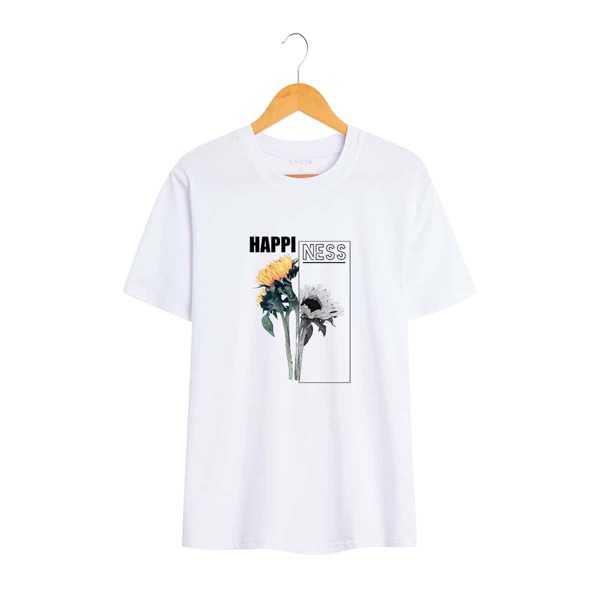 

Sunflower & Letter Graphic Tee, White