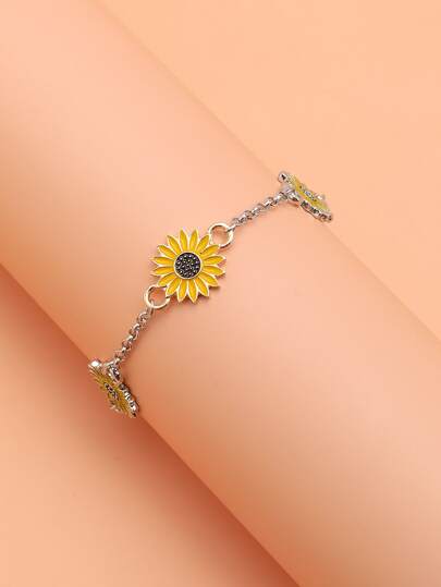 سوار سلسلة بديكور زهر