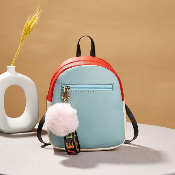 

Colorblock Curved Top Backpack, Multicolor