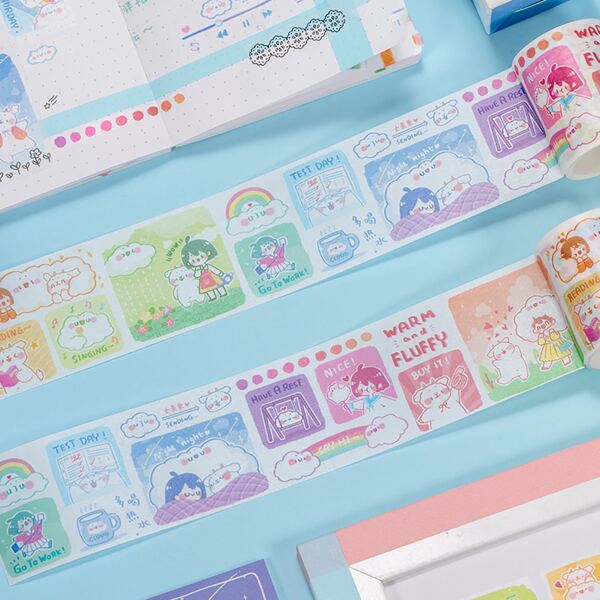 

1pc Cartoon Graphic Random Tape, Multicolor