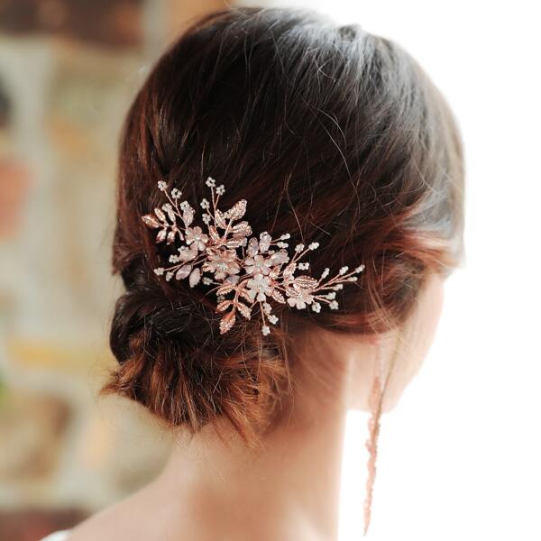 

Rhinestone Decor Hair Comb, Gold
