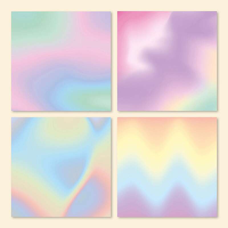 

1pc Holographic Pattern Memo Pad, Multicolor