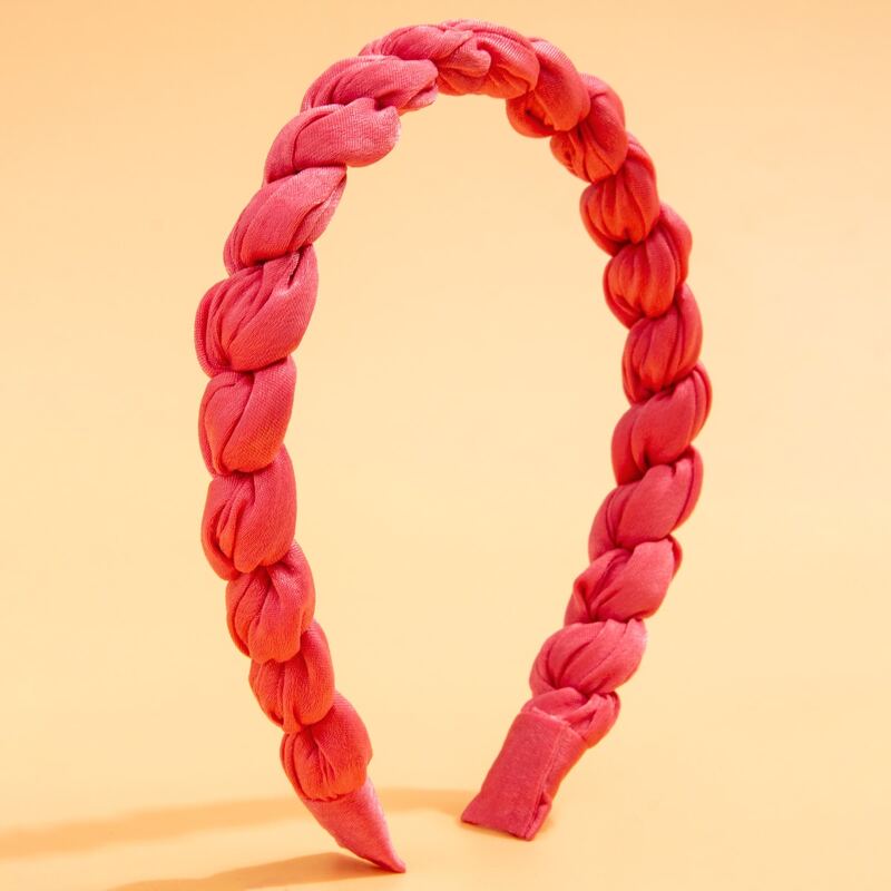 

Plain Braided Headband, Red
