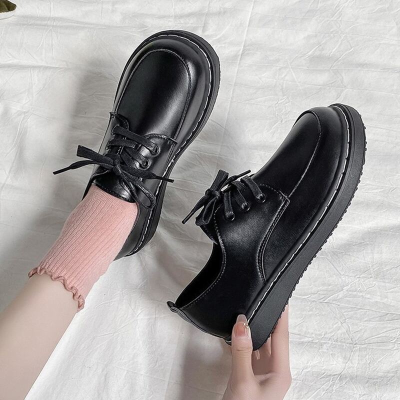

Lace-up Front Oxfords, Black