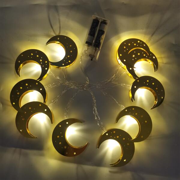 

1pc 1.5m Ramadan String Light With 20pcs Star Bulb, Yellow