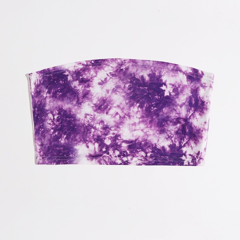 

Tie Dye Crop Tube Top, Multicolor