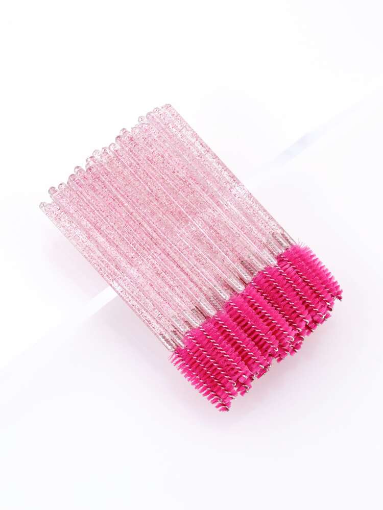 50pcs Disposable Eyelash Brush & Curler & Wand For Makeup, Sterilized, Popular, Suitable For Home And Gifting
