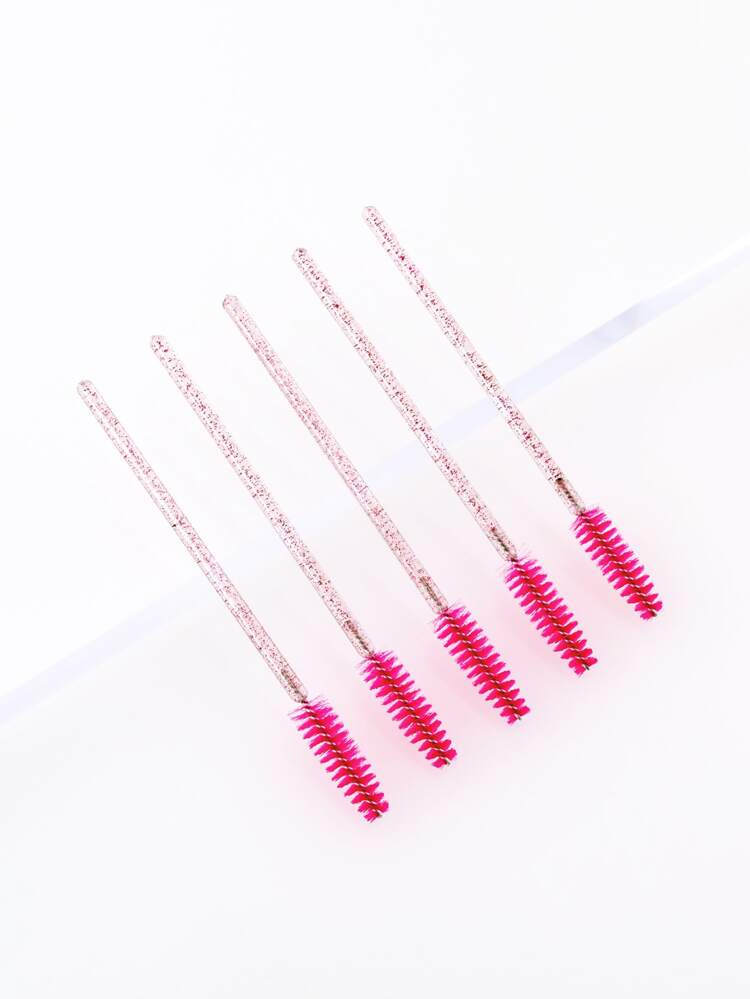 50pcs Disposable Eyelash Brush & Curler & Wand For Makeup, Sterilized, Popular, Suitable For Home And Gifting