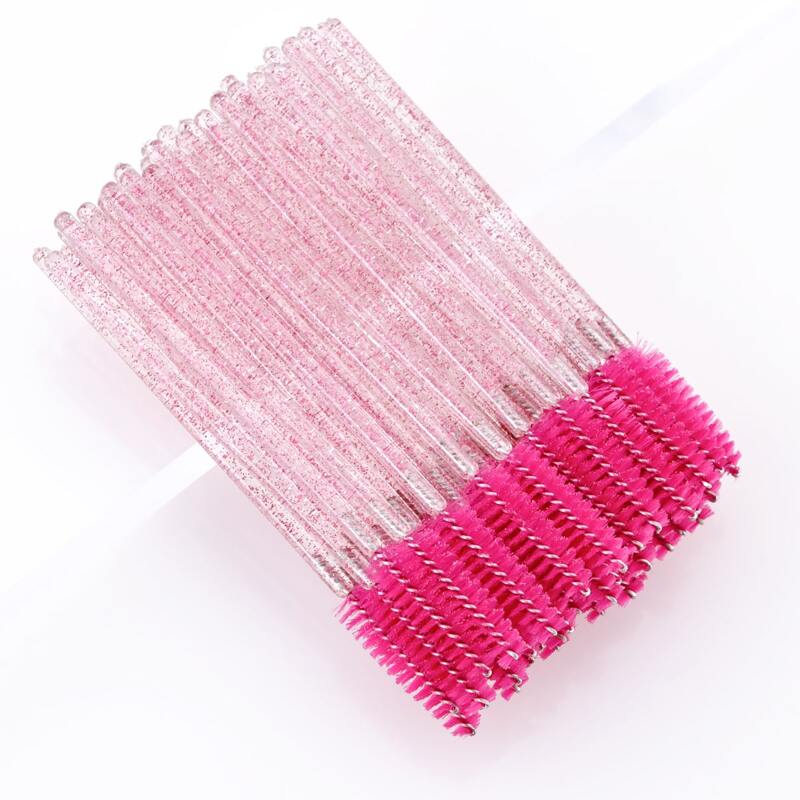 

50pcs Disposable Eyelash Brush, Hot pink