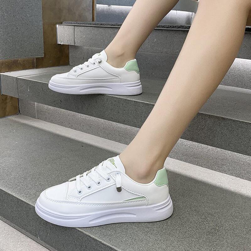 

Simple Lace-up Skate Shoes, Green