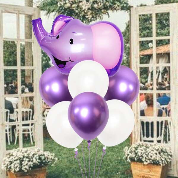 

9pcs Elephant Balloon Set, Multicolor