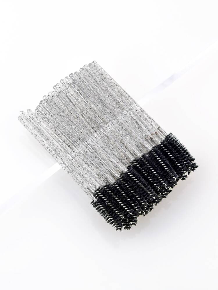 50pcs Disposable Eyelash Brush & Curler, Sterilized, Single-Use,Good For Home Or Gifting