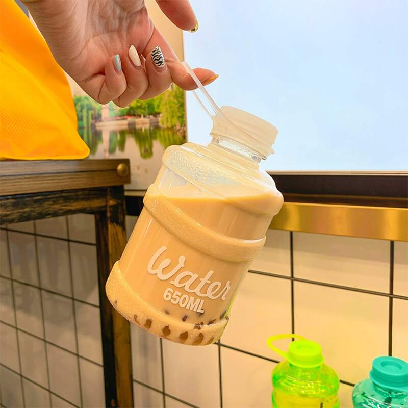 

1pc Random Clear Portable Water Bottle, Multicolor