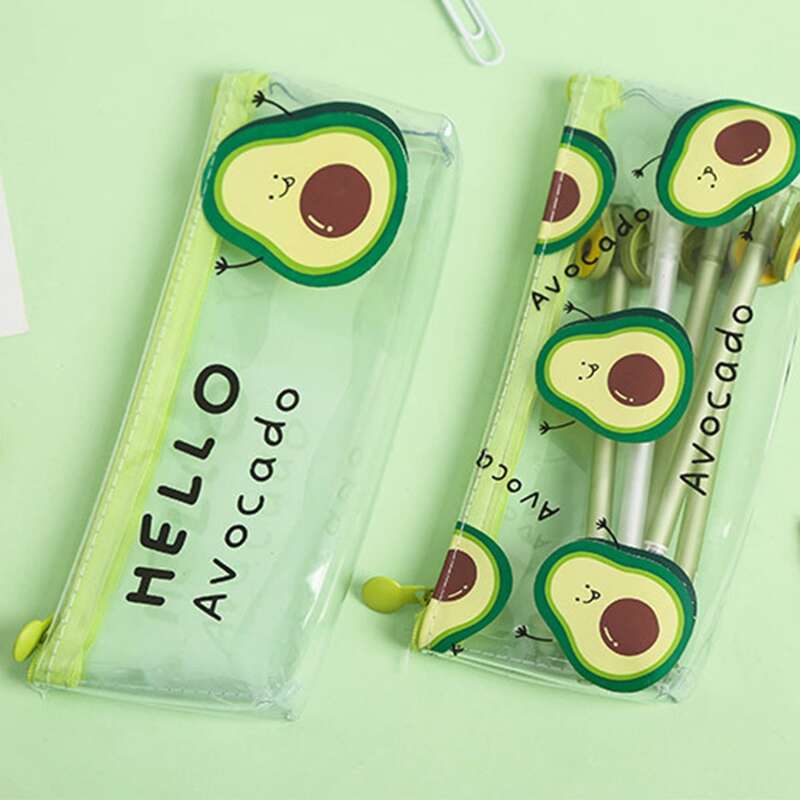 

1pc Avocado Print Random Pencil Case, Green