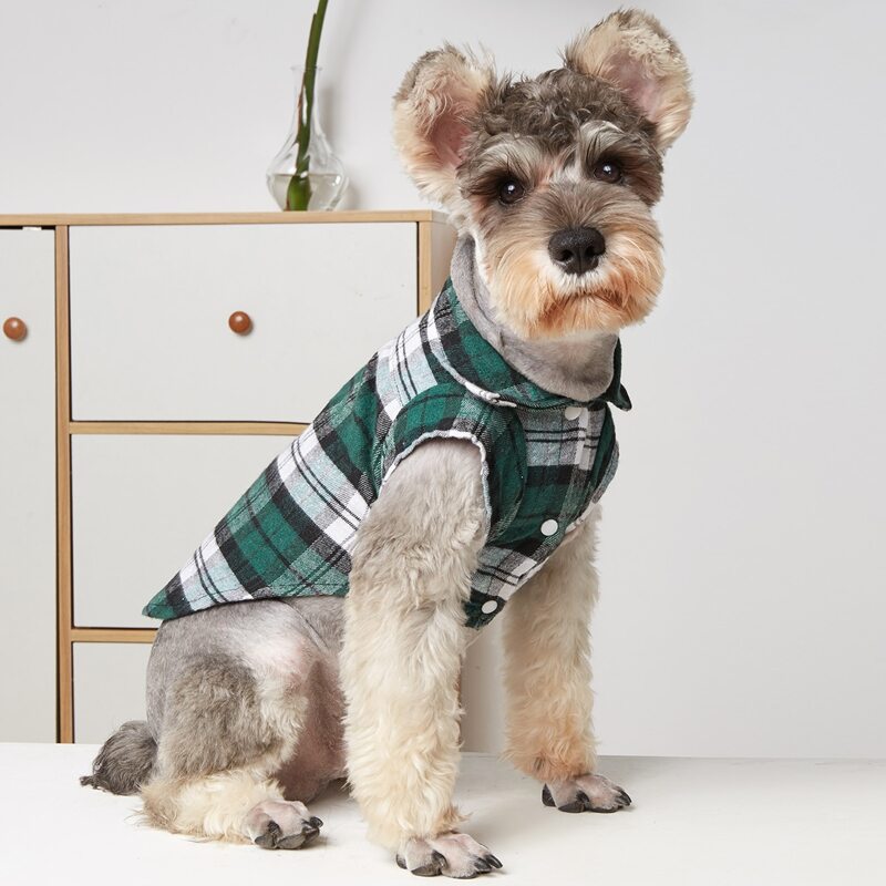 

Plaid Pattern Pet Shirt, Green