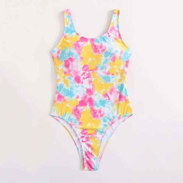 

Tie Dye One Piece Swimsuit, Multicolor