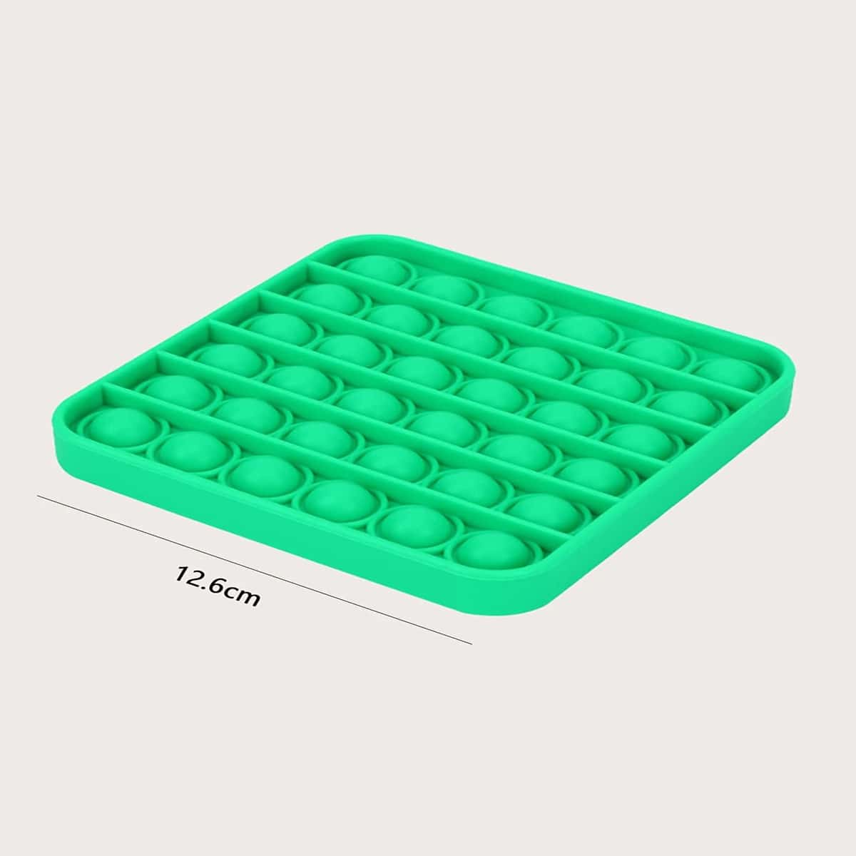 

1pc Square Silicone Push Bubble Toy, Green