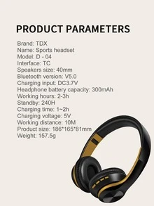 Sports Headphones - Black - View 8