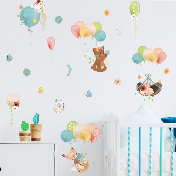 

Cartoon Graphic Kids Wall Sticker, Multicolor