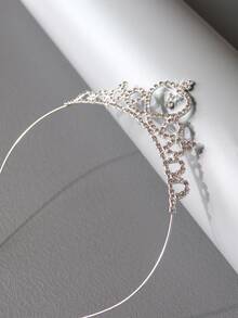 Vòng đeo tóc trang trí bằng kim loại cho bé gái mới biết đi - Bạc - Xem 2