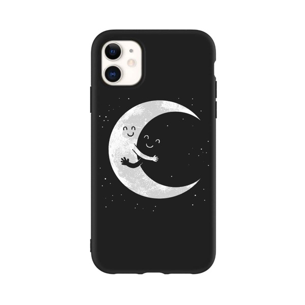 

Moon Print Phone Case, Black and white