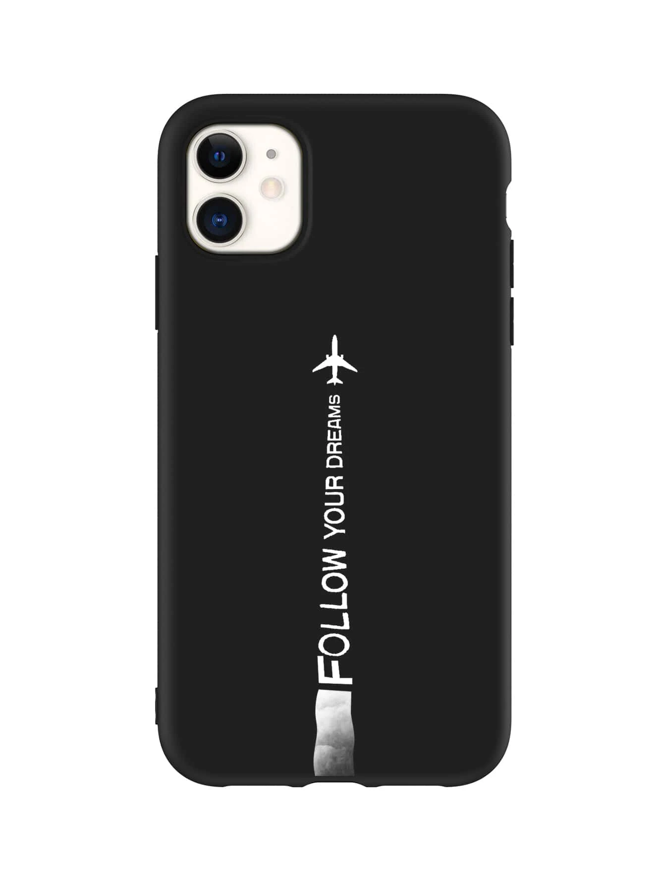 Airplane & Slogan Graphic Phone Case Compatible With IPhone 11,IPhone 13,IPhone 14 Pro Max - Black and White - View 1