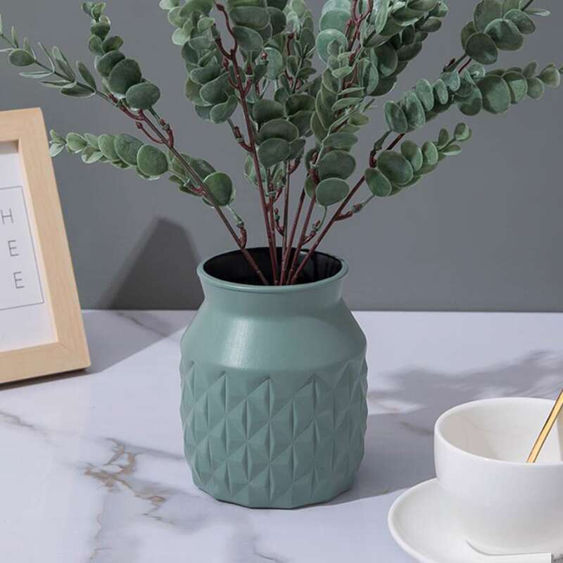 

1pc Imitation Ceramic Flower Pot, Army green